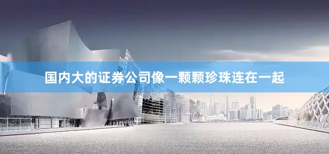 国内大的证券公司像一颗颗珍珠连在一起